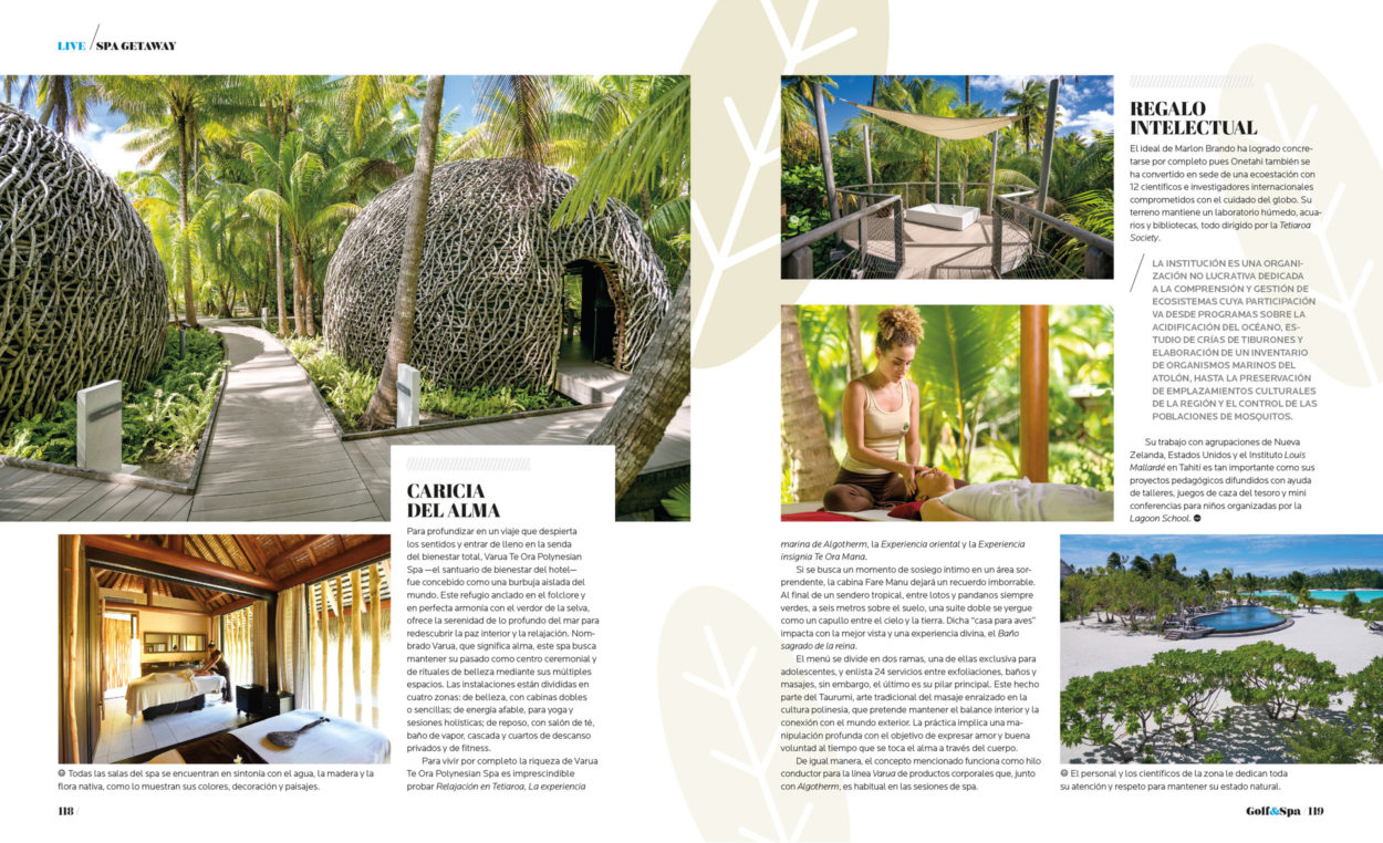 Golf&Spa Magazine article on the French Polinesia islands.
